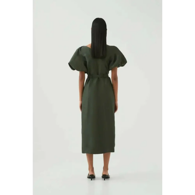 Aje Paloma Utility Midi Dress - 10 / Green - Dresses