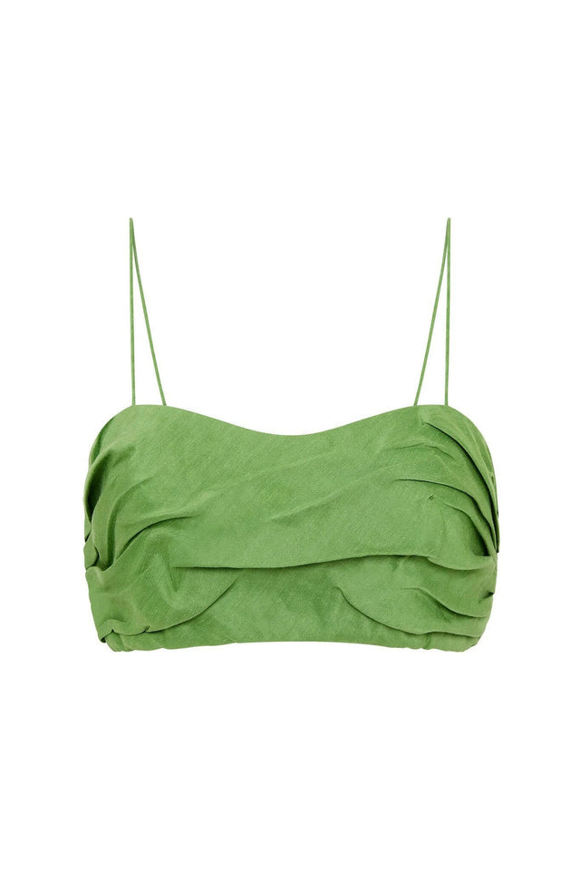Aje Paradiso Cinched Midi Skirt And Thea Draped Twist Top - 8 / Green - Outfit Sets
