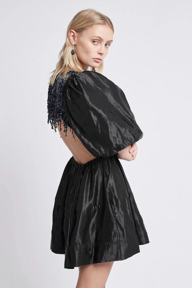 Aje Relic Beaded Mini Dress Black Size 6-8 - 6 / Black - Dresses