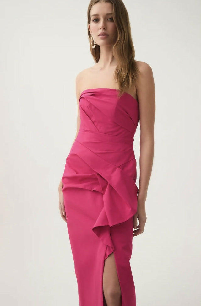 AJE ROMA DRAPED MIDI DRESS SIZE 8 - 8 / Red - Dresses