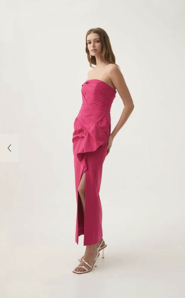 AJE ROMA DRAPED MIDI DRESS SIZE 8 - 8 / Red - Dresses