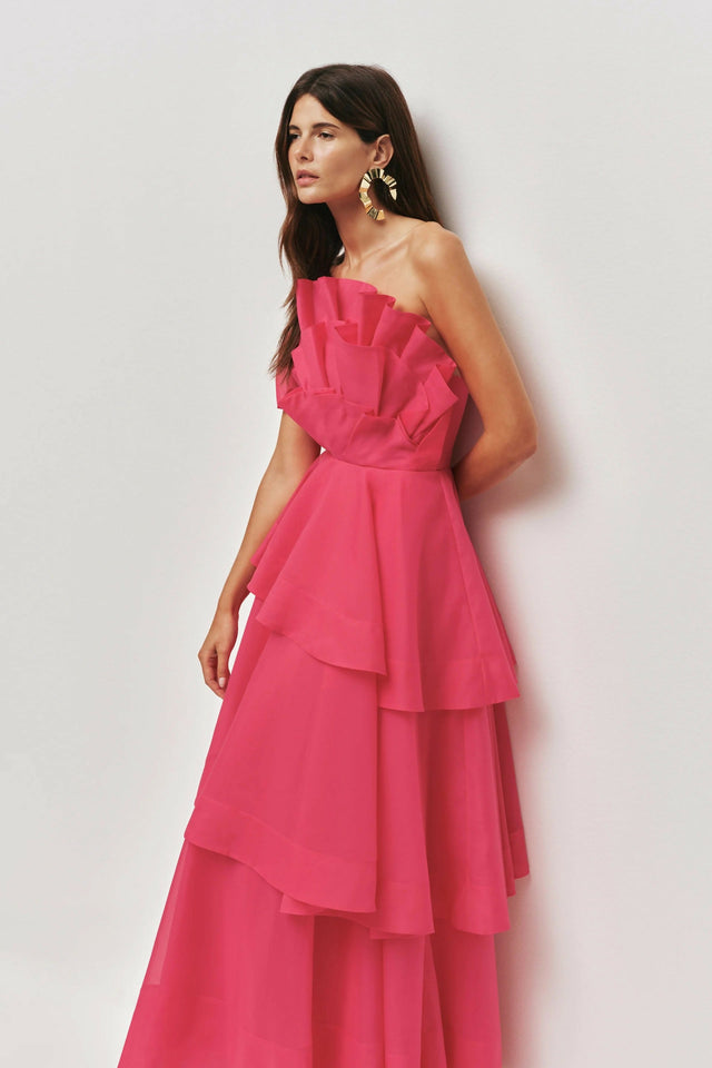 Aje Selestia Gown in Pink Magenta - Dresses
