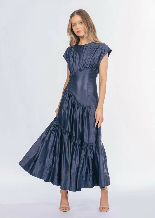 Aje Serendipity Reflection Midi Dress - 12 / Blue - Dresses