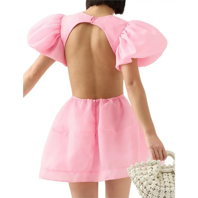 Aje Simplicity Cut Out Mini Dress - 8 / Pink - Dresses