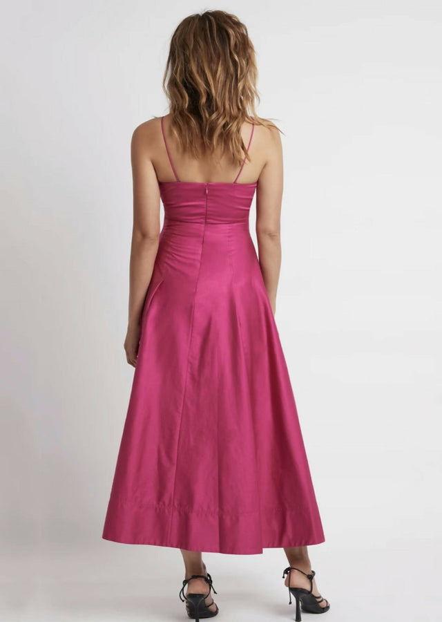 Aje Solstice Strappy Ring Midi Dress - 8 / Pink - Dresses