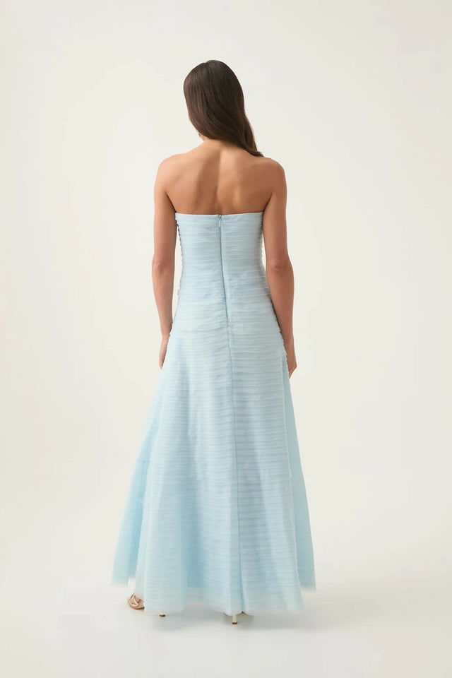 Aje Soundscape Maxi Dress Sea Breeze Blue - 14 / Blue - Dresses
