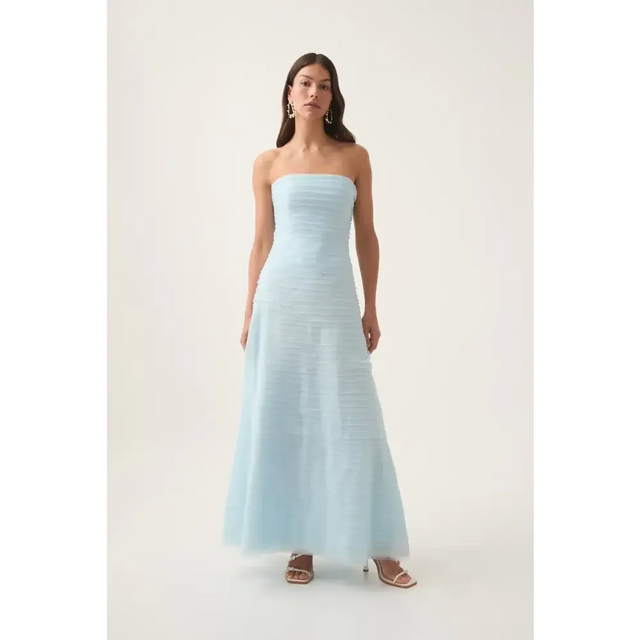 Aje Soundscape Maxi Dress Sea Breeze Size Au 6 - 6 / Blue - Dresses