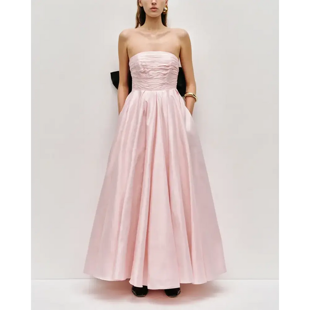 Aje Thea Gown Maxi in Pink Tint/ Black Size AU 12 - 12 / Pink - Dresses