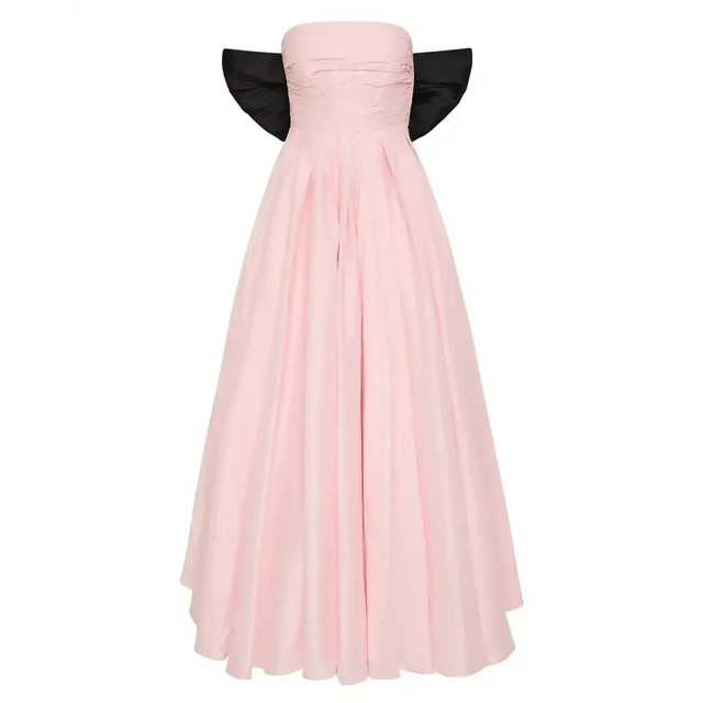 Aje Thea Gown Maxi in Pink Tint/ Black Size AU 12 - 12 / Pink - Dresses