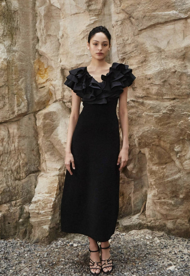 AJE - Aje Transcendent Ruffle Midi Dress