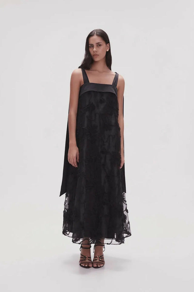 Aje Ursula Midi Dress In Black Size AU 8 - 8 / Black - Dresses