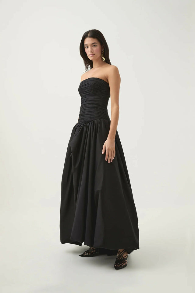 Aje Violetta Bubble Hem Maxi Dress Black Size 10 - 10 / Black - Dresses