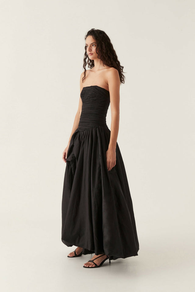 Aje Violette Bubble Hem Maxi Dress Size 6 - 6 / Black - Dresses