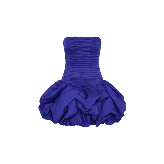 Aje Violette Bubble Hem Mini Dress Cobalt Size 8 - 8 / Blue - Dresses