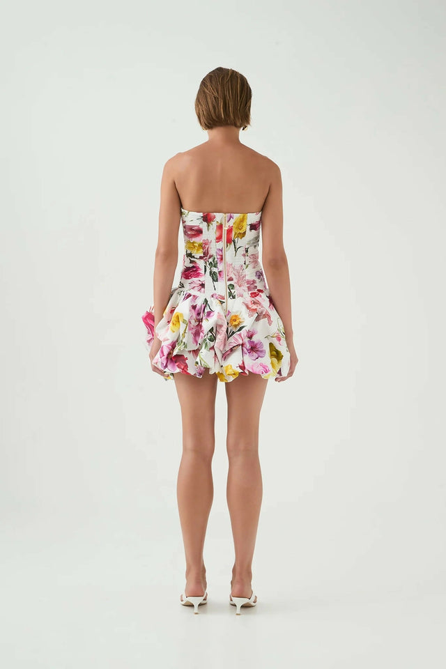 AJE Violette Bubble Hem Mini Dress - Floral - 6 / Floral - Dresses