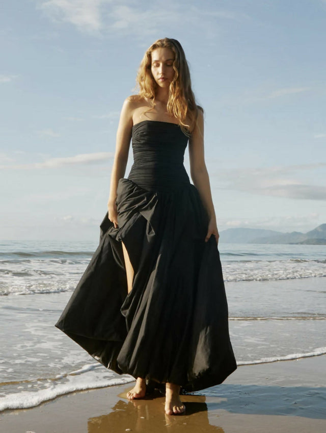 Aje Violette Bubble Maxi Dress Black Size 10 - 10 / Black - Dresses