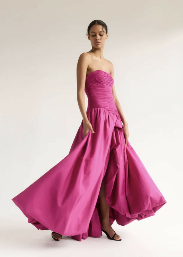 Aje Violette Bubble Maxi Dress in Deep Magenta Sz 6 - Pink / 6 - Dresses