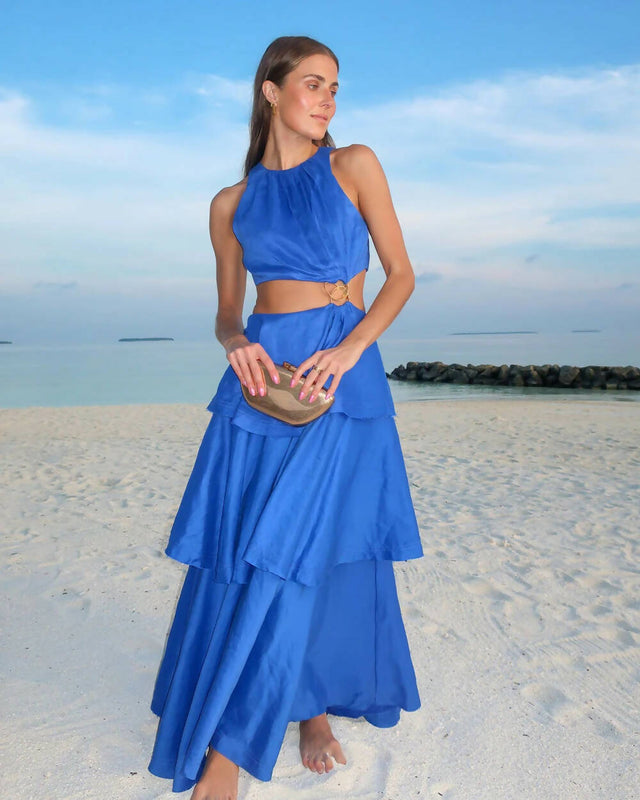 AJE - Aje Wave Cut Out Ring Midi Dress