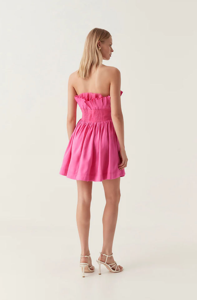 Aje Whisper Layered Mini Dress - 6 / Pink - Dresses