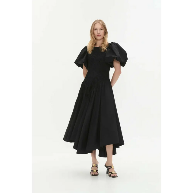 Aje Wisteria Midi Dress - 10 / Black - Dresses