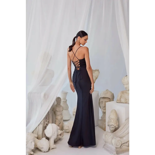 Alamour The Label Greta Gown - 8 / Black - Dresses