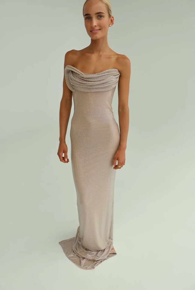 Albina Dyla Celeste Gown - 6 / Silver - Dresses