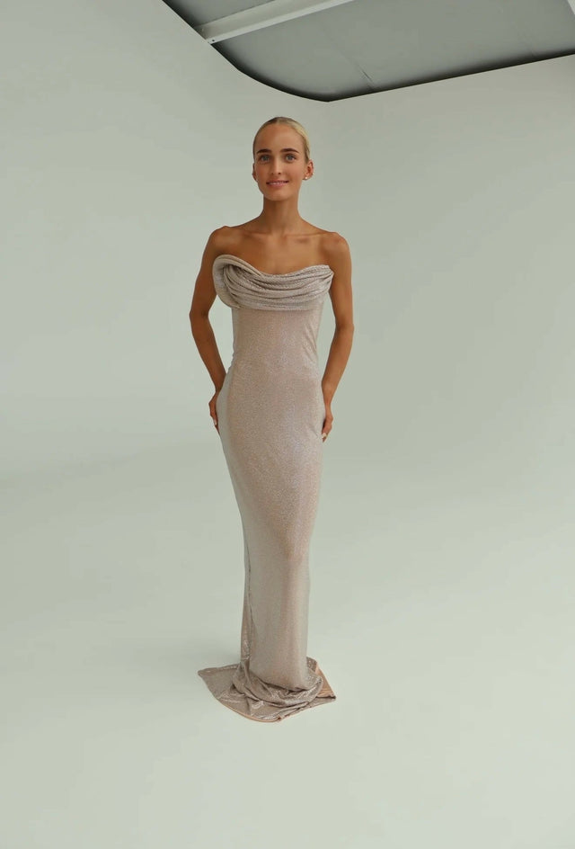 Albina Dyla Celeste Gown - 6 / Silver - Dresses