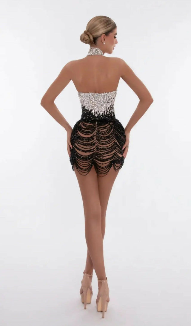 Albina Dyla Sliver Two Tone Mini Dress - 8 / Multi - Dresses