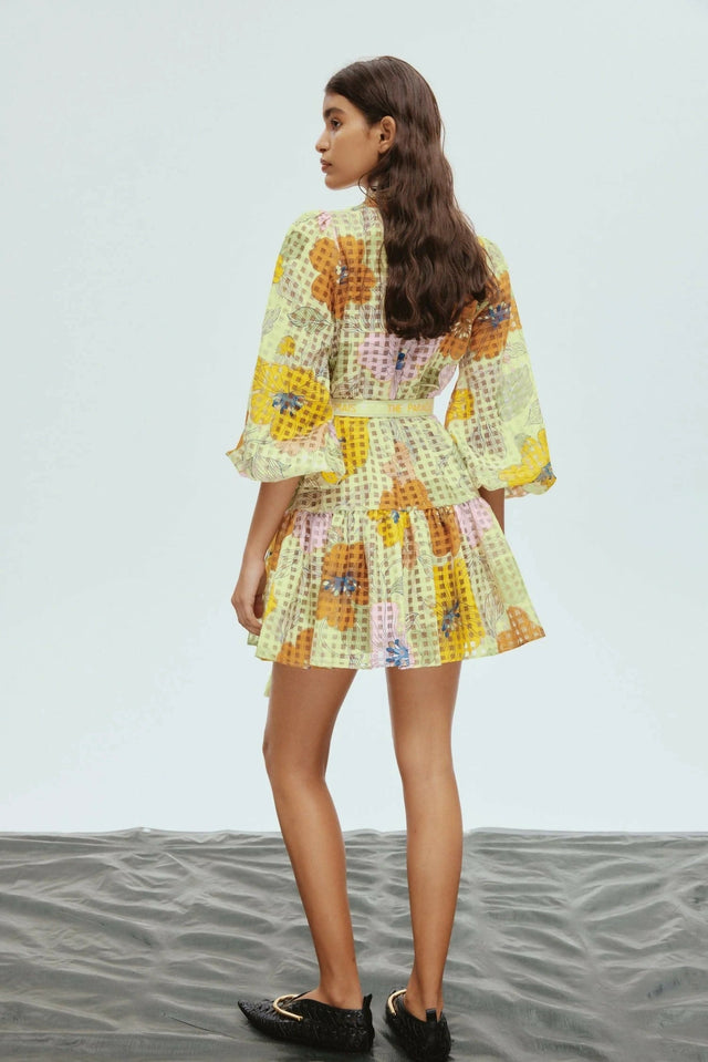Alemais Agalia Mini Dress Multi Floral Size 10 14 - Dresses