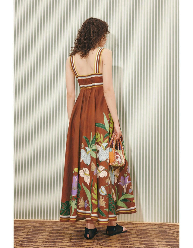 Alémais Alfie Twist Dress - 16 / Brown - Dresses