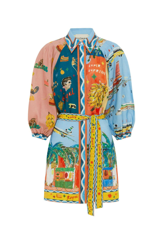 Alemais All Aboard Mini Dress - 8 / Multi - Dresses