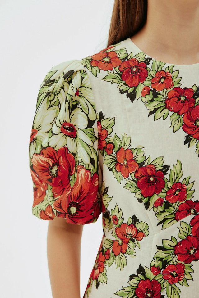 Alemais Amelie Midi Dress Floral Size AU 16 - 16 / Floral - Dresses