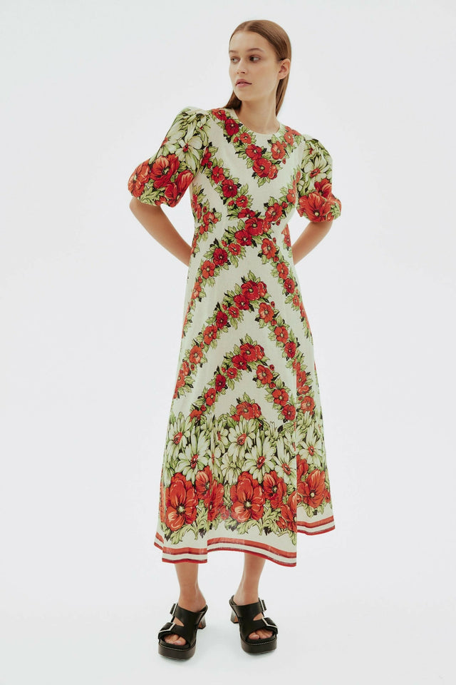 Alemais Amelie Midi Dress Floral Size AU 16 - 16 / Floral - Dresses