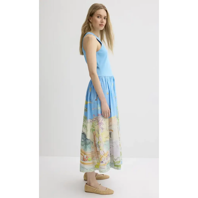 ALÉMAIS Anouk Tank Midi Dress size 14 - 14 / Multi - Dresses