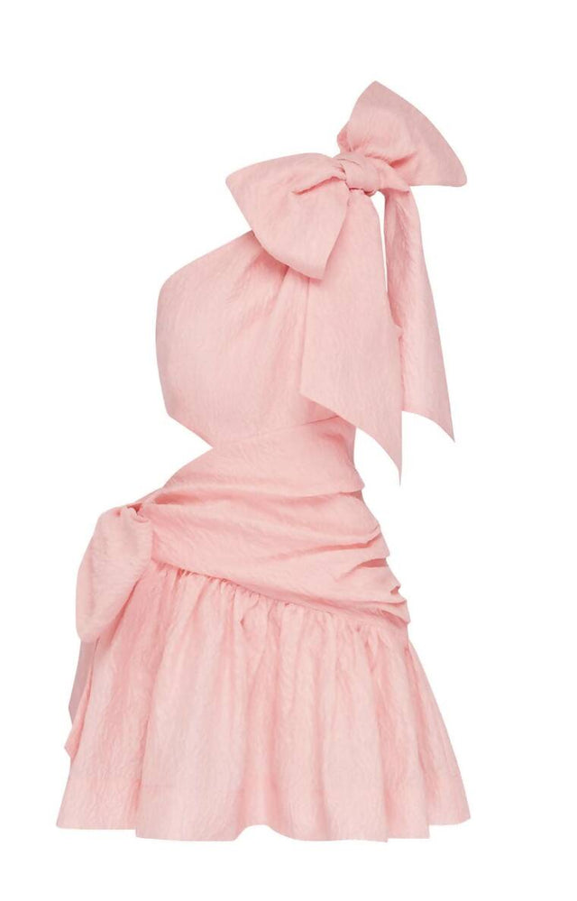 Alemais Aria One Shoulder Mini Dress - 10 / Pink - Dresses