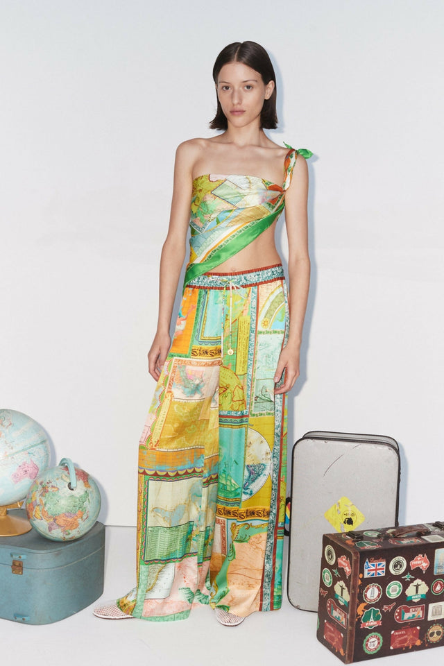 Alemais Atlas Silk Scarf and Pant Set - Outfit Sets