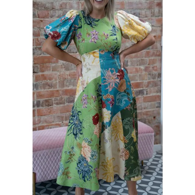 Alemais Avery Spliced Midi Dress Multi Size 12 & 16 - Dresses