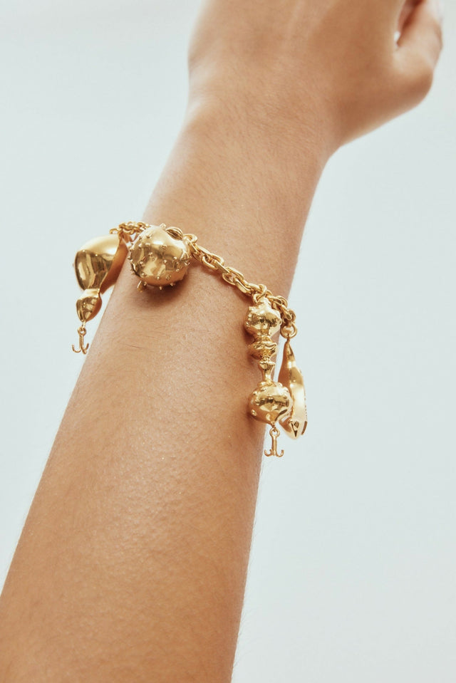 Alemais Banana House Charm Bracelet - Gold - Accessories