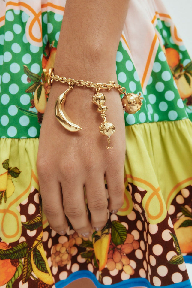 Alemais Banana House Charm Bracelet - Gold - Accessories