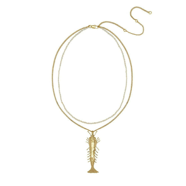 Alemais Banana House Lobster Pearl Necklace - Gold - Necklaces