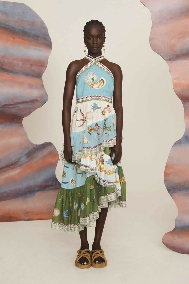 Alemais Bath House Midi Dress Multi - Dresses