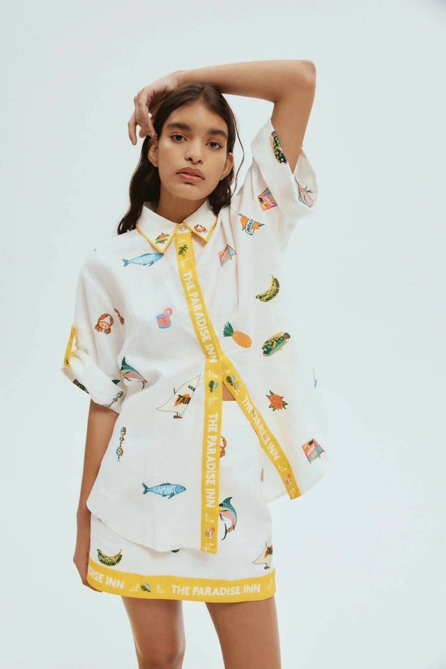 ALEMAIS - Alemais Blue Marlin Shirt and Skirt