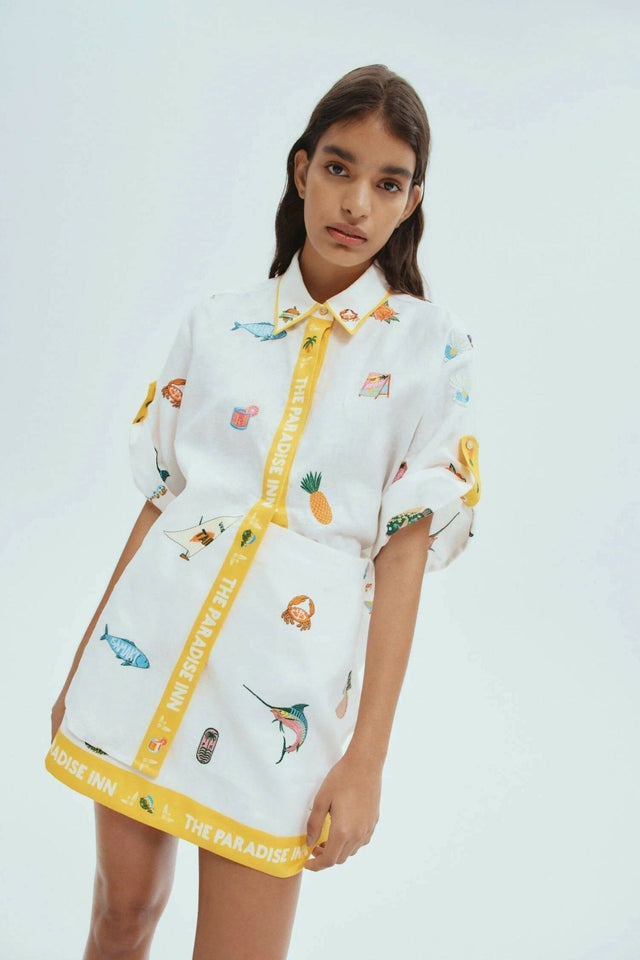 ALEMAIS - Alemais Blue Marlin Shirt and Skirt