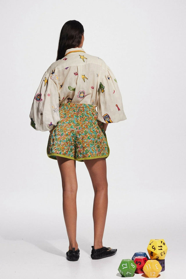 Alemais Checkers Shirt and Harmonia Quilted Shorts Set Print Size AU 16 - 16 / Multi - Outfit Sets