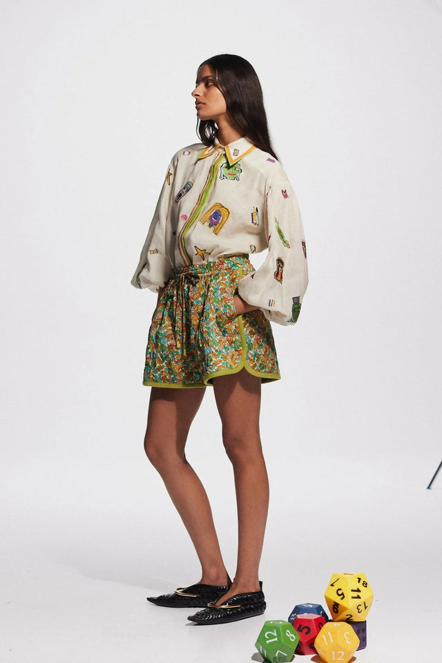 Alemais Checkers Shirt and Harmonia Quilted Shorts Set Print Size AU 16 - 16 / Multi - Outfit Sets