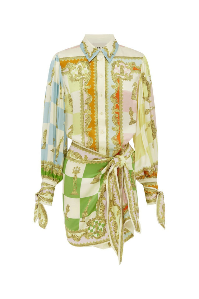 Alemais Checkmate Silk Mini Dress - 8 / Multi - Dresses