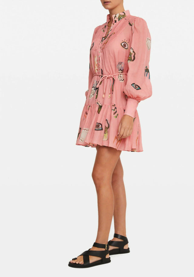 Alemais Cleo Mini Dress - 8 / Pink - Dresses