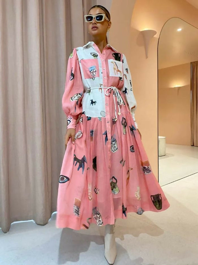 AlemaisCleoPatchworkShirtdress