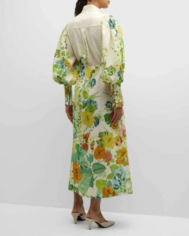 Alemais Constance Midi Shirtdress Floral Size 14 - 12 / Multi - Dresses