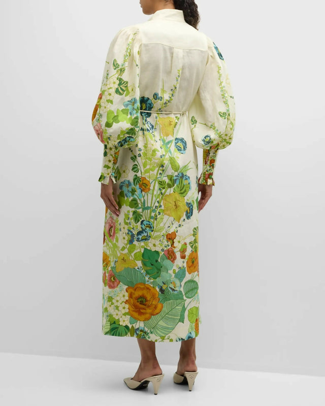 Alemais Constance Midi Shirtdress Floral Size 14 - 12 / Multi - Dresses
